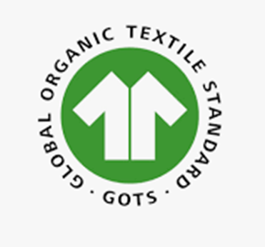 GOTS-Logo als Hinweis auf die GOTS zertifizierte Produktion und Weberei